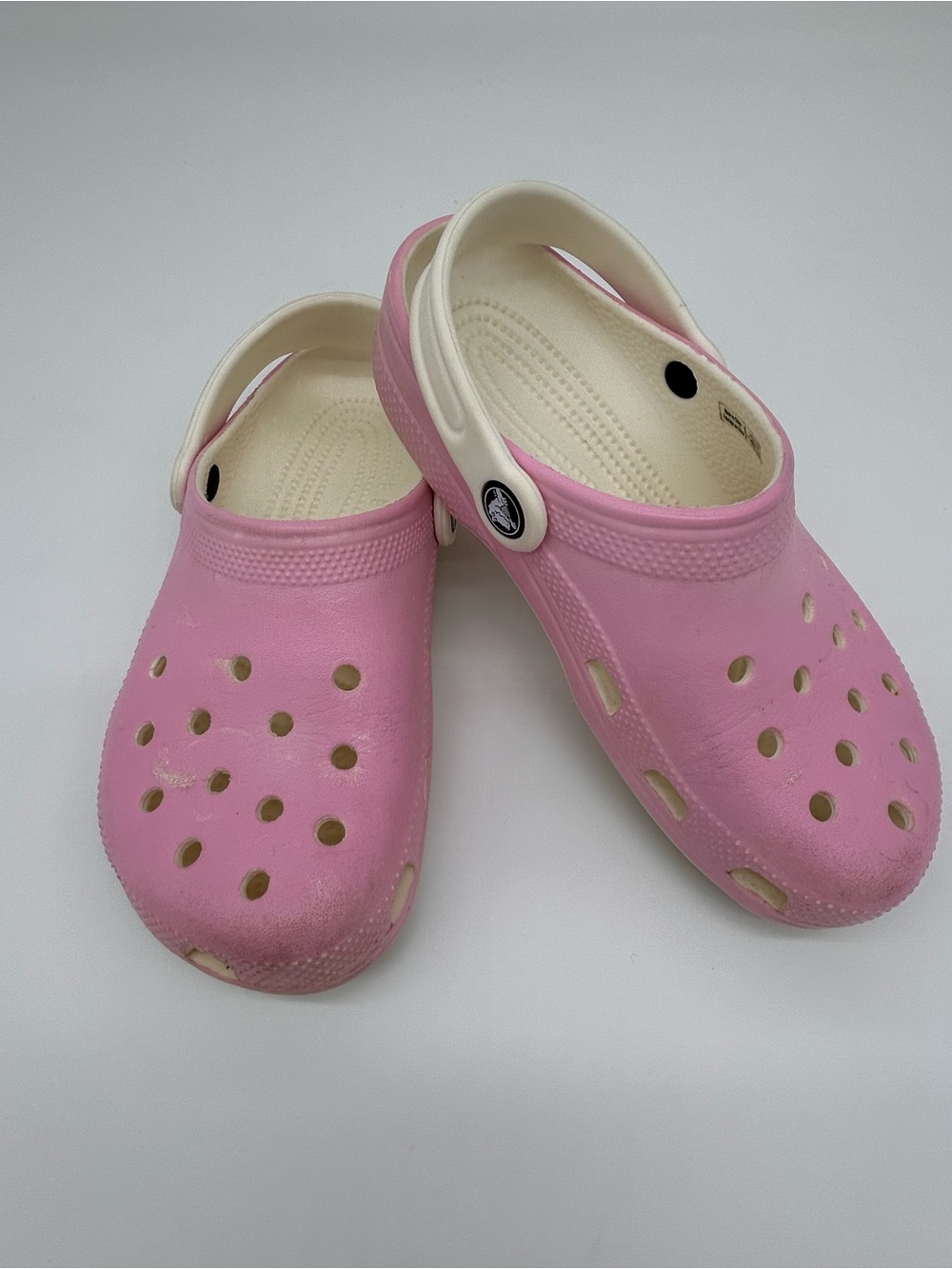 Crocs Pink Foam Slip-On with Cream Footbed Size J3